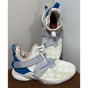 NIKE YOUTH KIDS SIZE 4Y HOOK & LOOP MID TOP SPORT LEBRON SOILDER AA1352-101